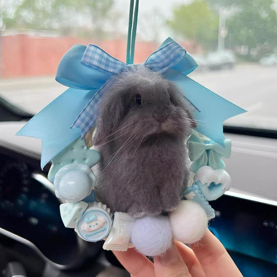 Custom Needle Felted Pet Keychain & Car Charm - Mini 3D Handmade