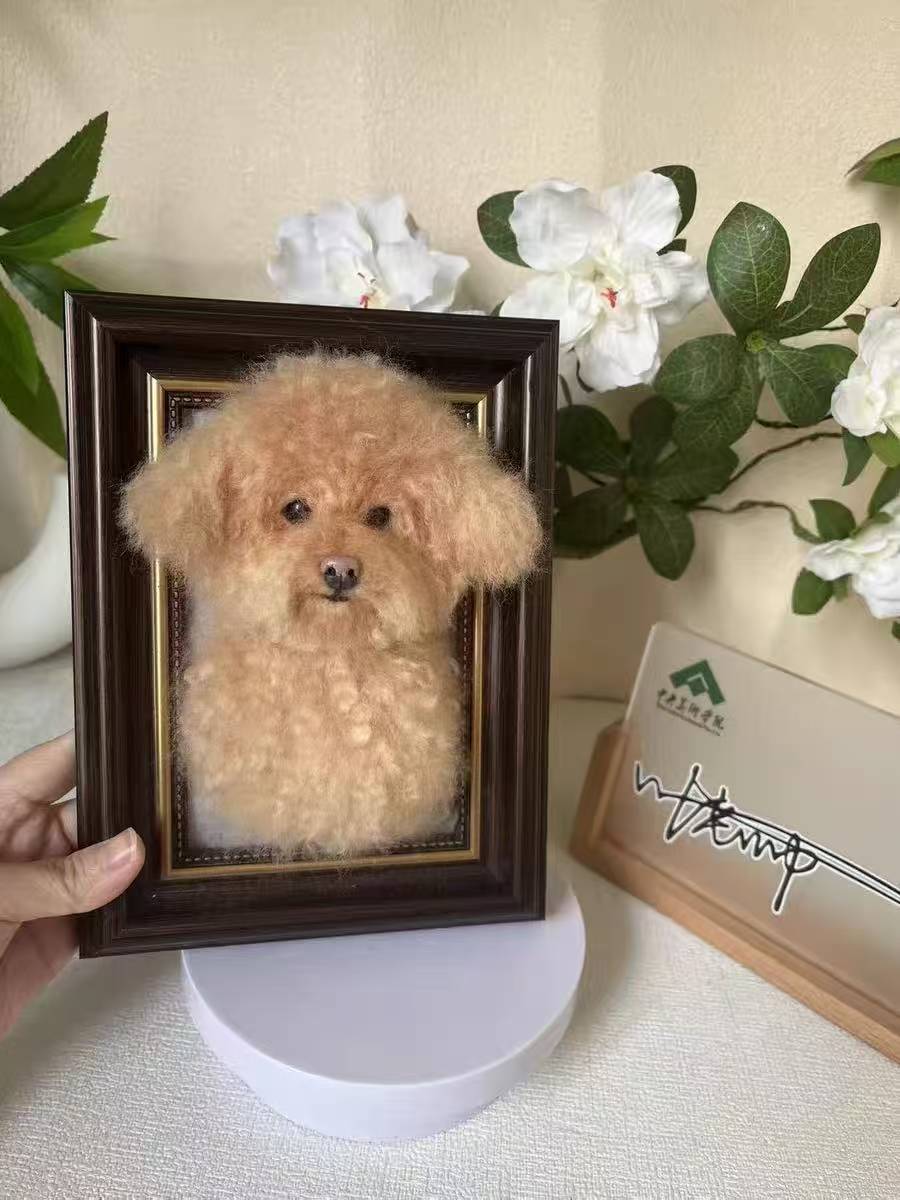 3D Felted Wool Pet Portrait | Custom Dog & Cat Memorial
