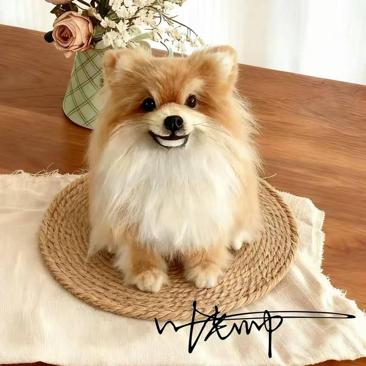 Custom Full-Body Needle Felted Dog Sculpture - Lifelike Pet Replica & Memorial Gift