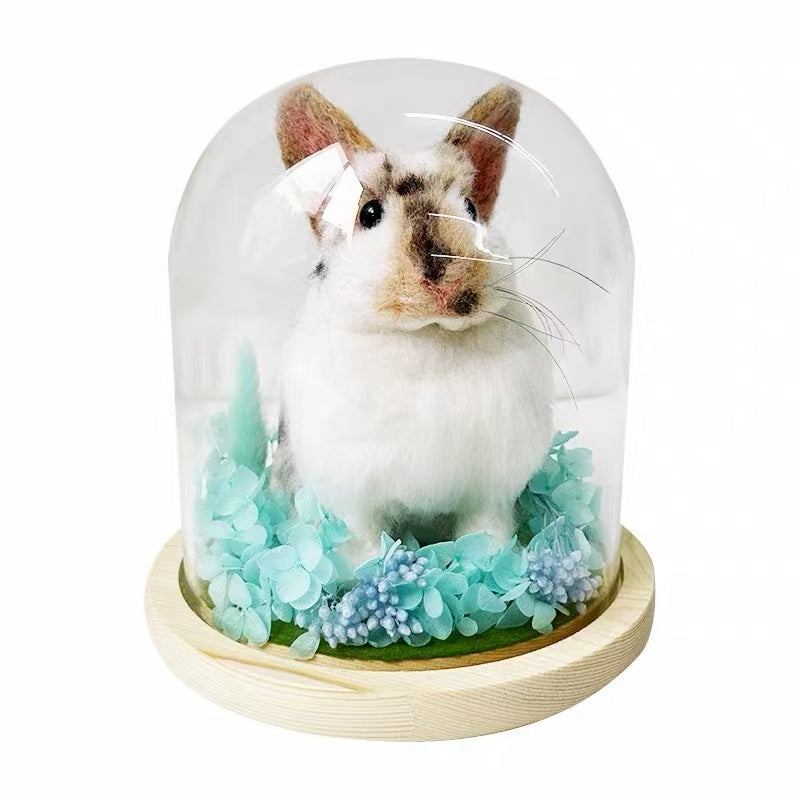Custom Wool Felt Rabbit Doll — Handheld Miniature Companion