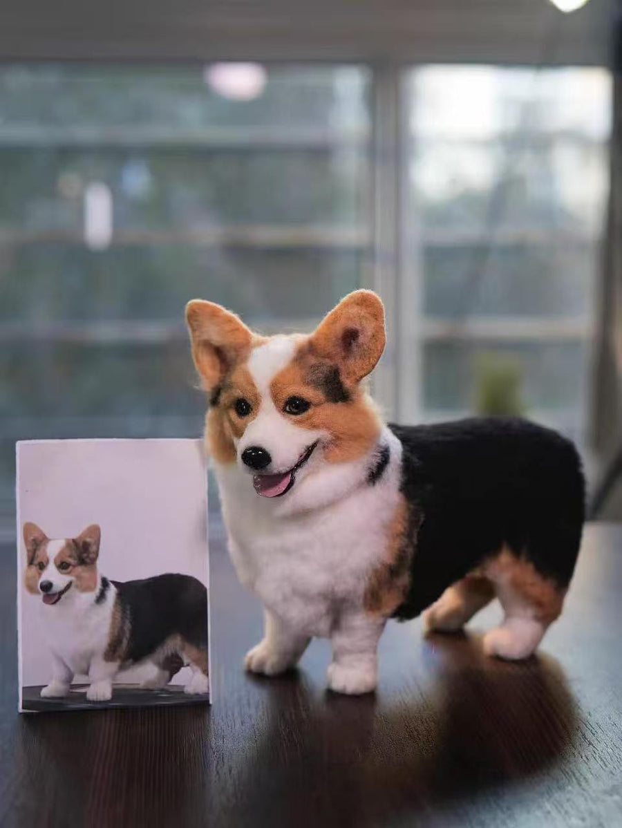 3D Felted Wool Pet Portrait | Custom Dog & Cat Memorial